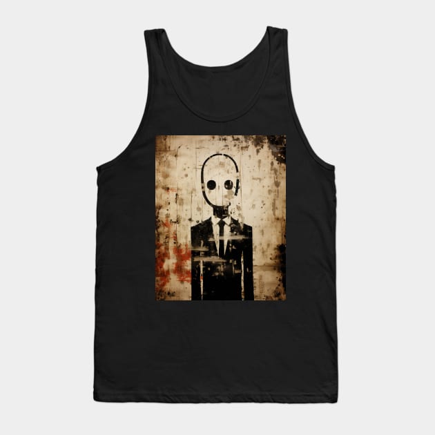 Slenderman Painting Art Tank Top by Soulphur Media